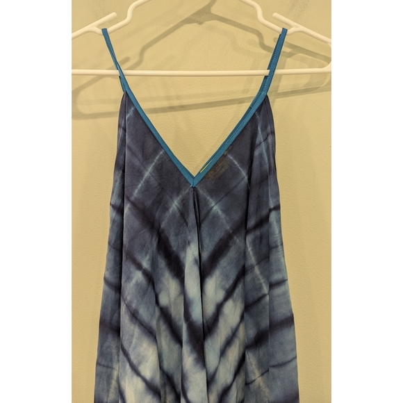 Roller Rabbit 100% Cotton Tie Dye Scarf Tissue Hem Dress One Size - Picture 2 of 7